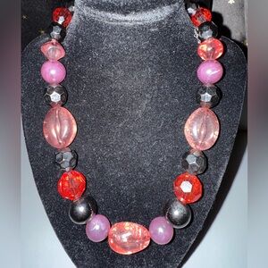 NY Vintage Acrylic Chunky Beaded Necklace